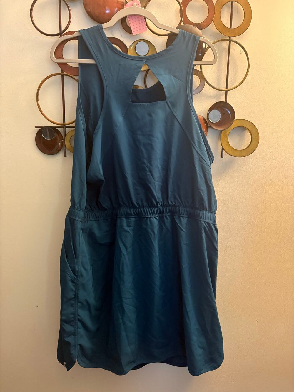 D37 Ocean and Coast 2x blue green romper style dress